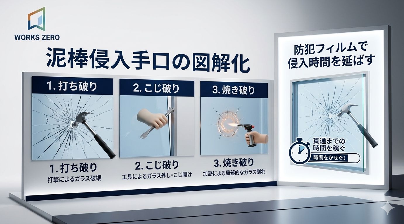 泥棒侵入手口の図解化